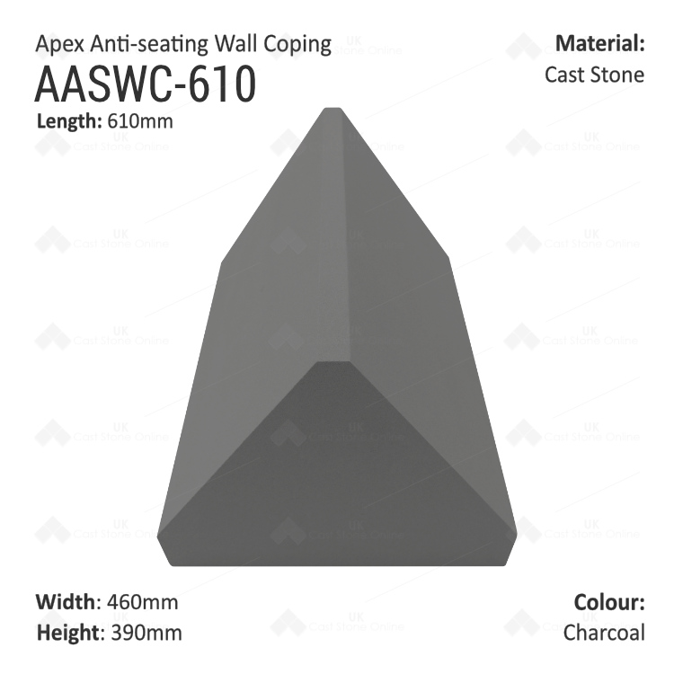 Anti-seating coping AASWC-610 Charcoal