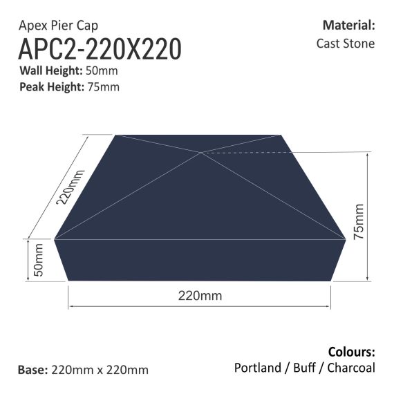 Apex Pier Cap 220mm x 220mm - Image 4