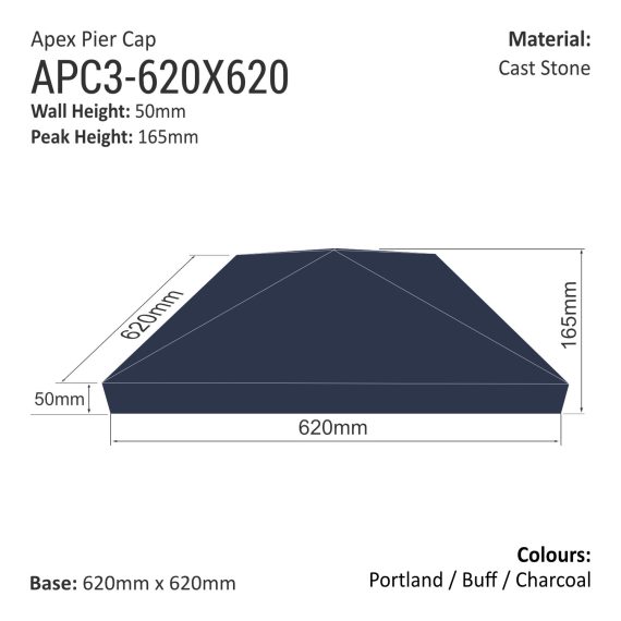 Apex Pier Cap 620mm x 620mm - Image 4