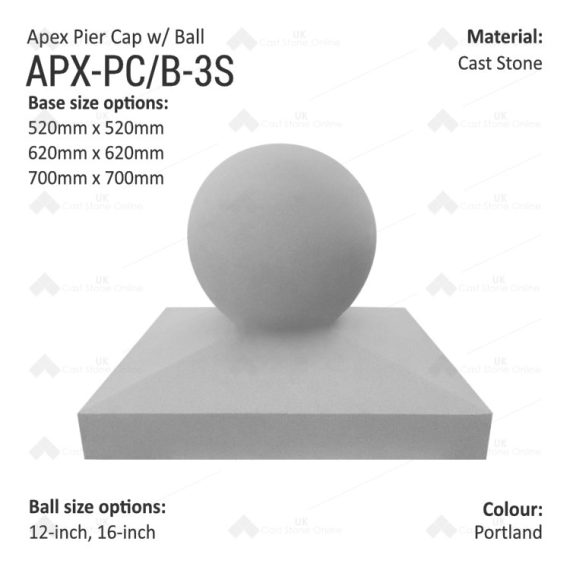 ApexPierCap+Ball_APX-PC-B-3S_Front-Portland