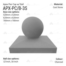 ApexPierCap+Ball_APX-PC-B-3S_Front-charcoal
