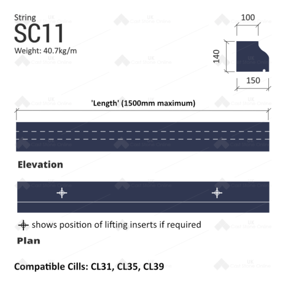 Bullnose String Course SC11 - Image 7