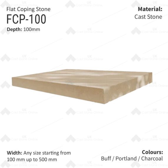 Flat Wall Copings - 665mm Length / 100mm Height