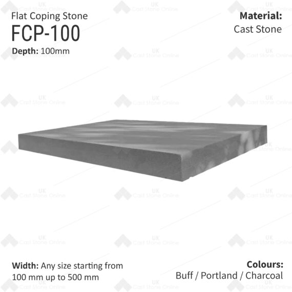 Flat Wall Copings - 665mm Length / 100mm Height - Image 3