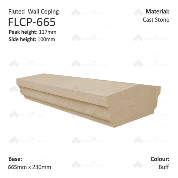 Fluted Wall Copings - 665mm X 230mm - Image 2