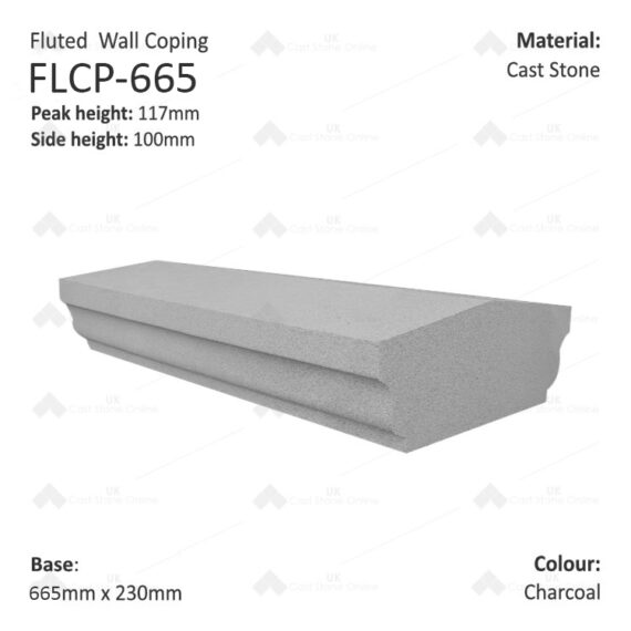 Fluted Wall Copings - 665mm X 230mm - Image 4