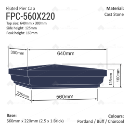 FlutedPierCap_FPC-560X220_measures