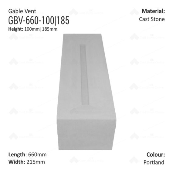 Gable Vents 660mm x 215mm x 100mm - Image 2