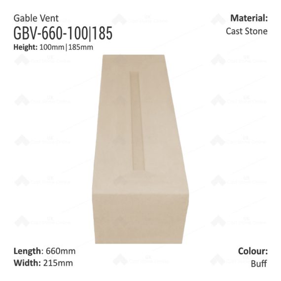 Gable Vents 660mm x 215mm x 100mm