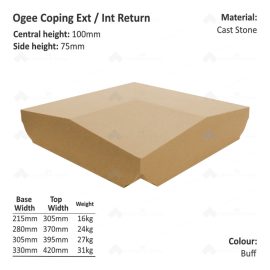 Ogee Coping Int+Ext Ret-buff