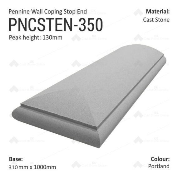 Pennine Wall Coping Stop End - 310mm X 1000mm - Image 4