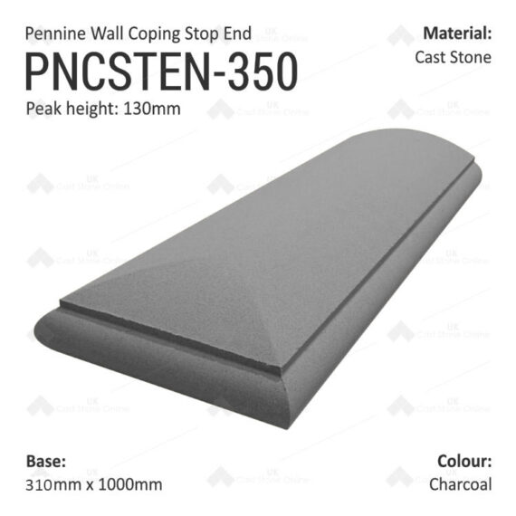 Pennine Wall Coping Stop End - 310mm X 1000mm - Image 3