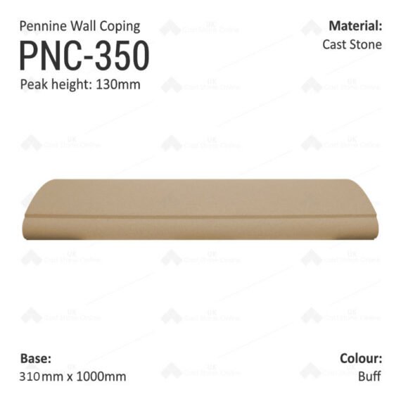 Pennine Wall Coping- 310mm X 1000mm - Image 2