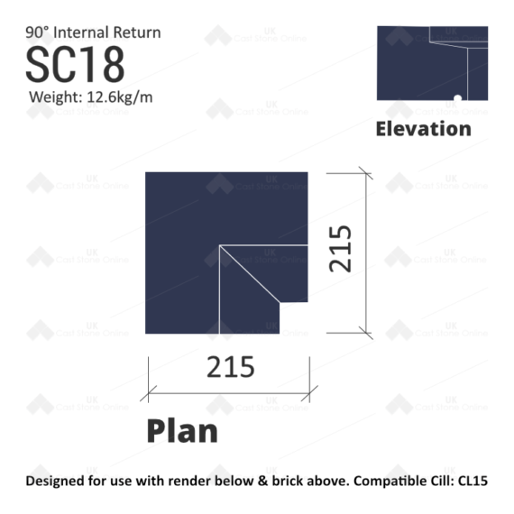 Render To Brick (90° Internal Return) SC18 - Image 7