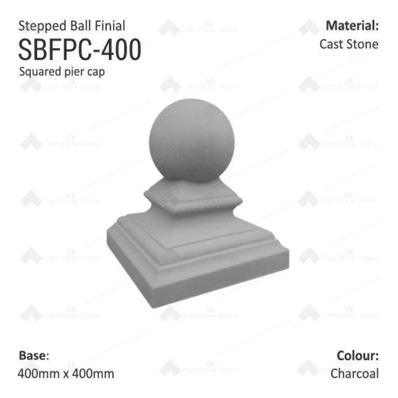 SteppedBallFinial_SBFPC-400-charcoal