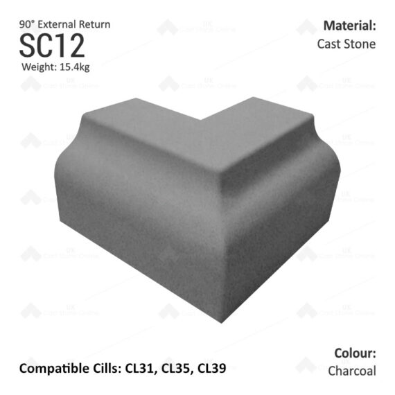 Bullnose String Course (90° External Return) SC12 - Image 3