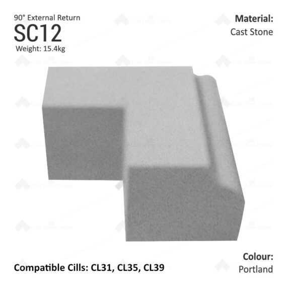 Bullnose String Course (90° External Return) SC12 - Image 5