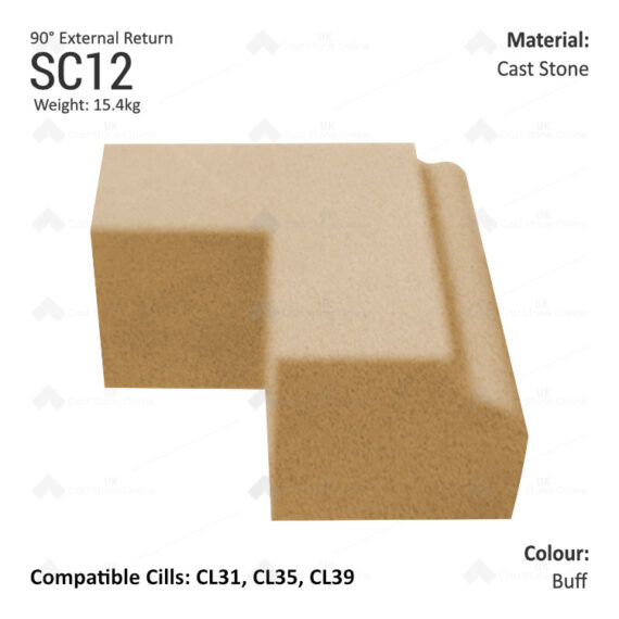 Bullnose String Course (90° External Return) SC12 - Image 4