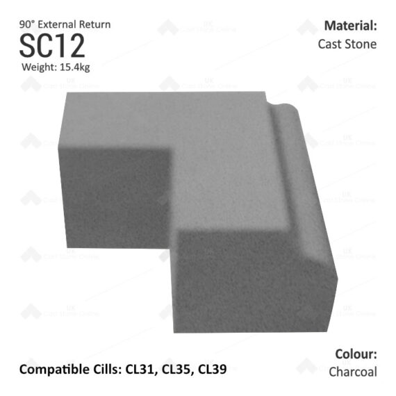 Bullnose String Course (90° External Return) SC12 - Image 6