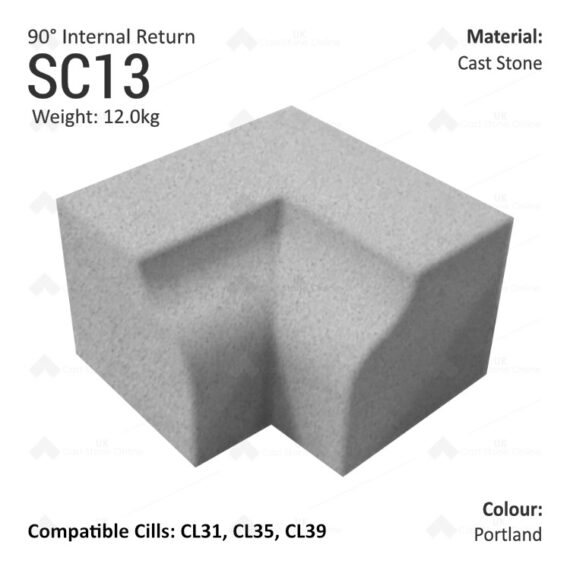 Bullnose String Course (90° Internal Return) SC13 - Image 2