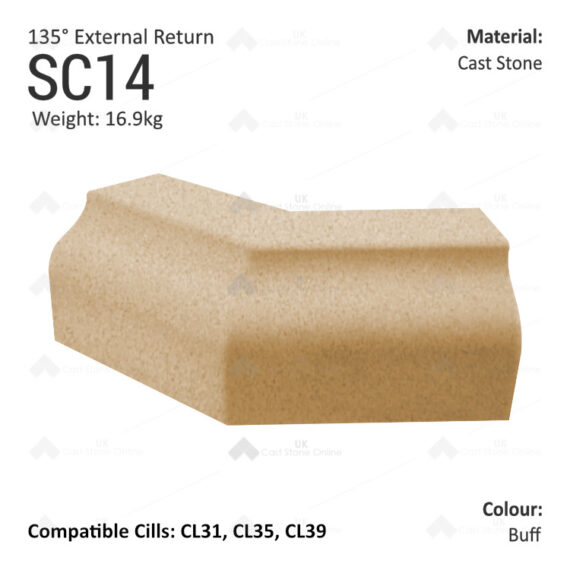 Bullnose String Course (135° External Return) SC14