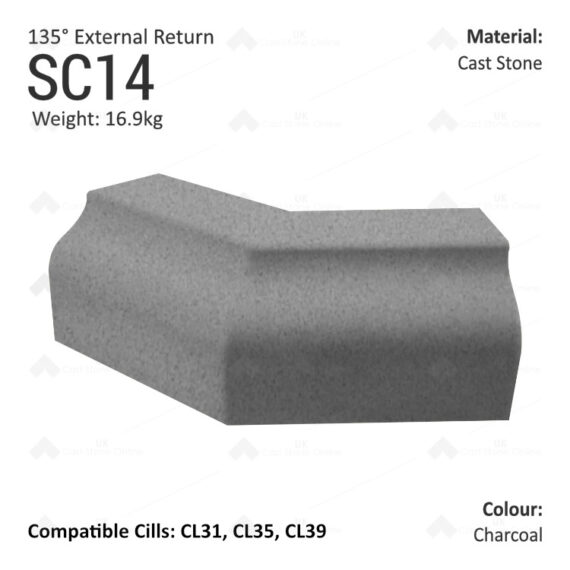 Bullnose String Course (135° External Return) SC14 - Image 3