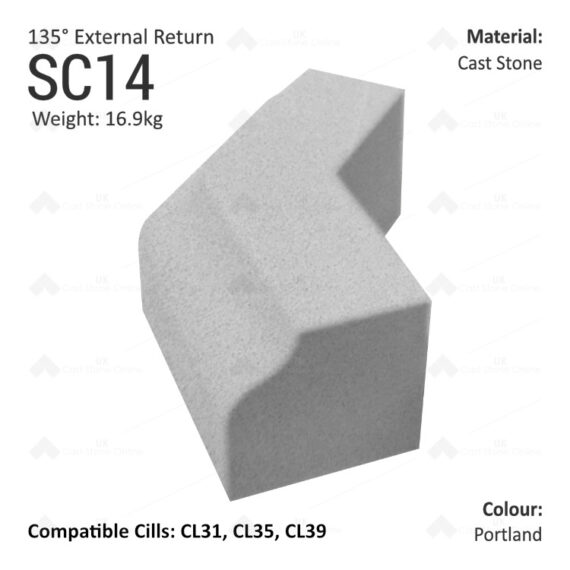 Bullnose String Course (135° External Return) SC14 - Image 5