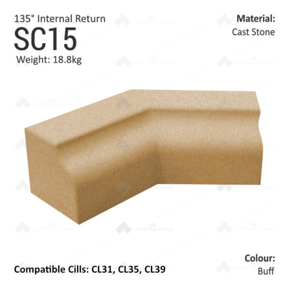Bullnose String Course (135° Internal Return) SC15