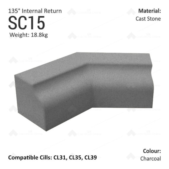 Bullnose String Course (135° Internal Return) SC15 - Image 3