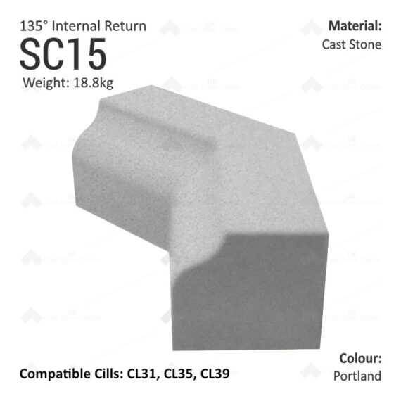 Bullnose String Course (135° Internal Return) SC15 - Image 5