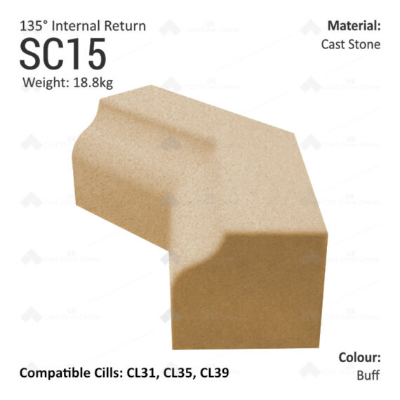 Bullnose String Course (135° Internal Return) SC15 - Image 4