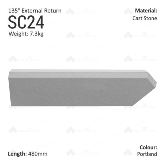 Chamfered String Course (135° External Return) SC24 - Image 6