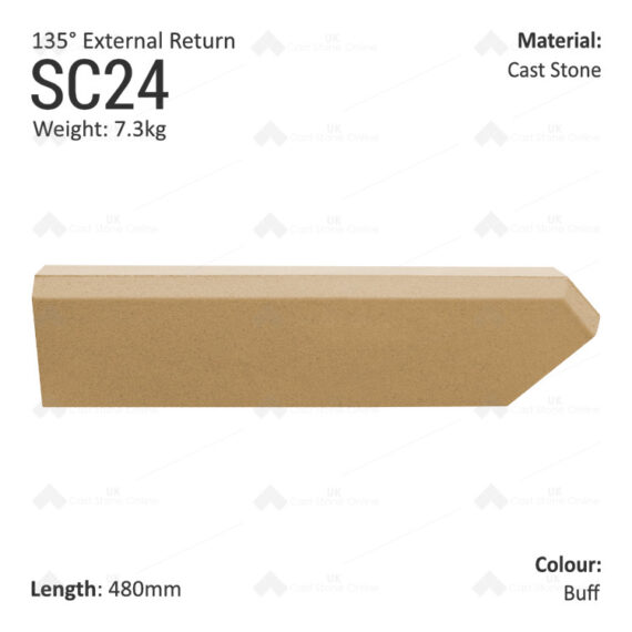 Chamfered String Course (135° External Return) SC24 - Image 4