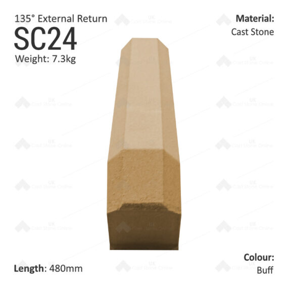 Chamfered String Course (135° External Return) SC24