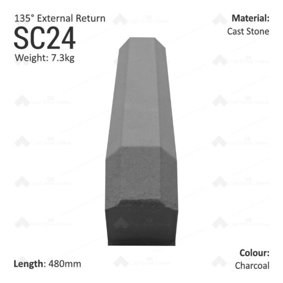 Chamfered String Course (135° External Return) SC24 - Image 3