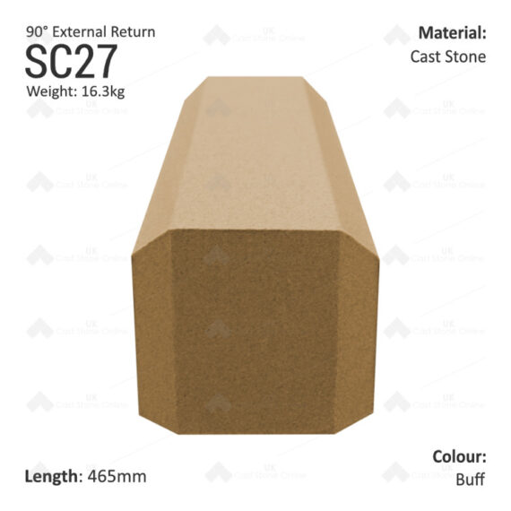 Chamfered String Course (90° External Return) SC27