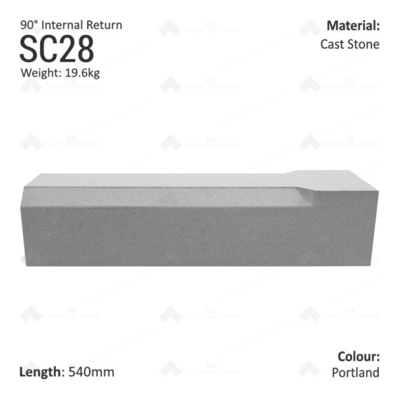 Chamfered String Course (90° Internal Return) SC28 - Image 6