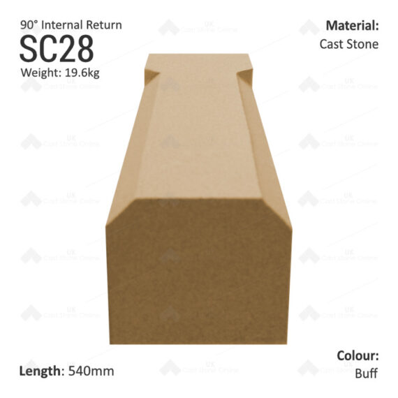 Chamfered String Course (90° Internal Return) SC28