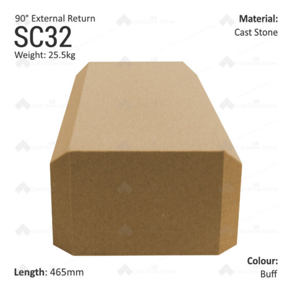 Chamfered String Course (90° External Return) SC32
