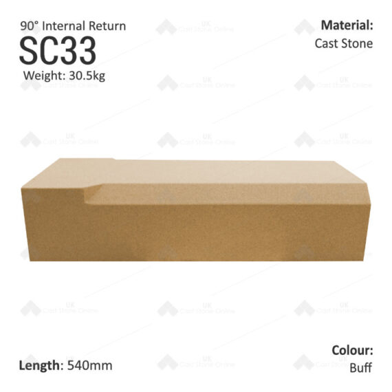 Chamfered String Course (90° Internal Return) SC33 - Image 2