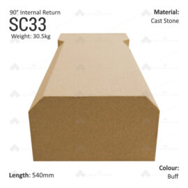 Chamfered String Course (90° Internal Return) SC33