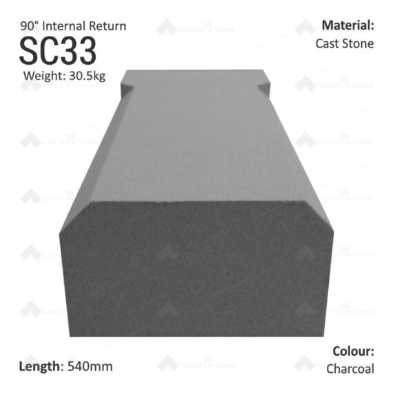 Chamfered String Course (90° Internal Return) SC33 - Image 5