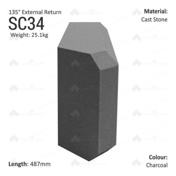 Chamfered String Course (135° External Return) SC34 - Image 6