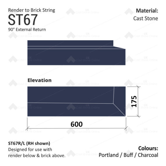 Render To Brick (90° External Return) ST67 - Image 4