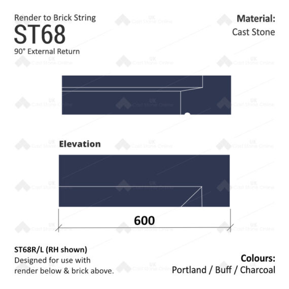 Render To Brick (90° Internal Return) ST68 - Image 4