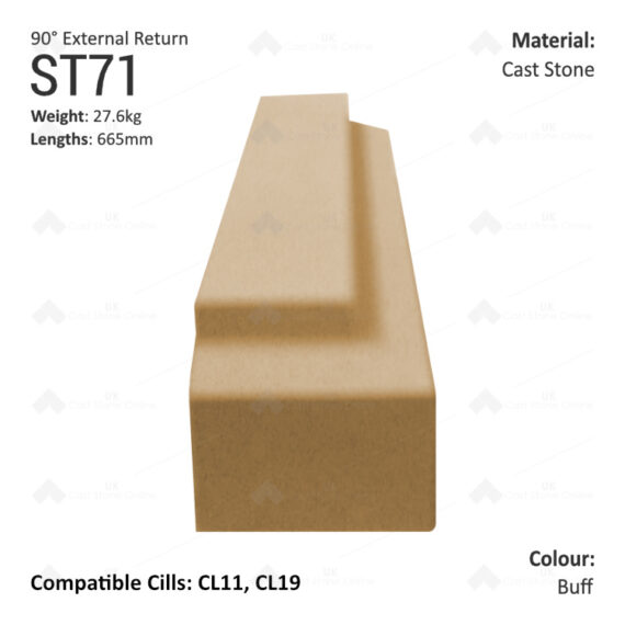 Traditional String Course (90° External Return) ST71 - Image 5