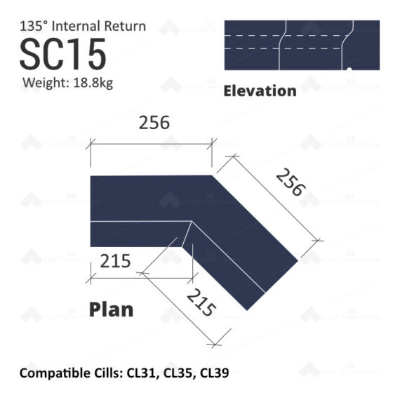 Bullnose String Course (135° Internal Return) SC15 - Image 7