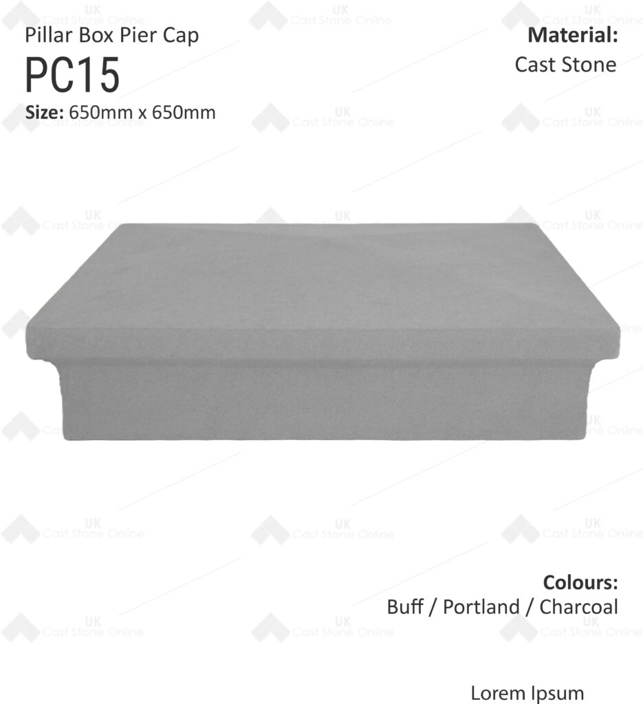Pillar Box Pier Cap 650mm x 650mm – UK Cast Stone Online