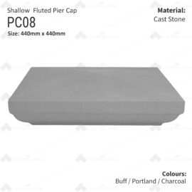 Slimline Fluted Pier Cap 440mm x 440mm - Portland